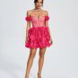 Lace Corset A-line 3D Flowers Mini Dress