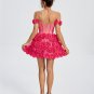 Lace Corset A-line 3D Flowers Mini Dress