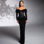 Off Shoulder Long Sleeve Delicate Maxi Bodycon Dress