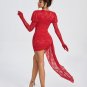 Ruched Floral Cutout Draped Dress