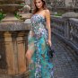 Exclusive Ruffle Trim Sequins Floral Dress