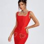 Rhinestone Trim Sweetheart Two Piece Set