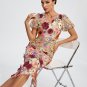 Maraya V-Neck 3D Floral Midi Dress