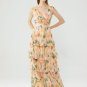 V Neck Sleeveless Fresh Maxi Bodycon Dress