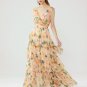 V Neck Sleeveless Fresh Maxi Bodycon Dress