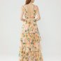 V Neck Sleeveless Fresh Maxi Bodycon Dress