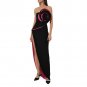 Strapless Sleeveless Flower Maxi Dress
