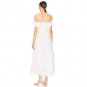Off Shoulder Sleeveless Pure White Midi Dress