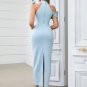 High Neck Sleeveless Elegant Maxi Bodycon Dress