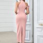 High Neck Sleeveless Elegant Maxi Bodycon Dress