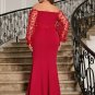 Off Shoulder Long Sleeve Fishtail Maxi Bodycon Dress