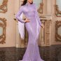 High Neck Long Sleeve Tassels Maxi Bodycon Dress