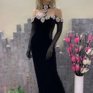 Halter Long Sleeve Color Diamond Maxi Bodycon Dress