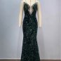 Strapless Sleeveless Sequins Maxi Bodycon Dress