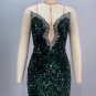 Strapless Sleeveless Sequins Maxi Bodycon Dress