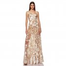 Strappy Sleeveless Embroidery Flower Maxi Dress