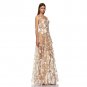 Strappy Sleeveless Embroidery Flower Maxi Dress