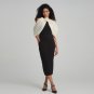 Halter Sleeveless Splicing Midi Dress