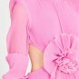 Round Neck Long Sleeve Open Back Mini Dress