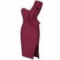 One Shoulder Sleeveless Frill Over Knee Bandage Dress
