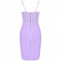 Strappy Sleeveless Striped Over Knee Bandage Dress