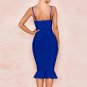 Strappy Sleeveless Fishtail Over Knee Bandage Dress