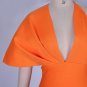 V Neck Short Sleeve Backless Maxi Bandage Dress
