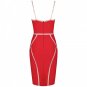 Strappy Sleeveless Striped Over Knee Bandage Dress