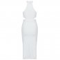 High Neck Sleeveless Cut Out With Belt Bandage Dress