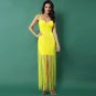 Strappy Sleeveless Tassels Maxi Bandage Dress