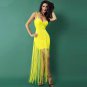 Strappy Sleeveless Tassels Maxi Bandage Dress