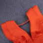 V Neck Sleeveless Frill Over Knee Bandage Dress