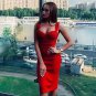 Strappy Sleeveless Striped Over Knee Bandage Dress