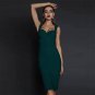 Strappy Sleeveless Striped Over Knee Bandage Dress