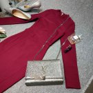 Round Neck Long Sleeve Mini Bandage Dress