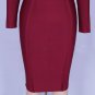 Round Neck Long Sleeve Mini Bandage Dress