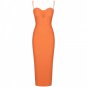 Strappy Sleeveless Striped Over Knee Bandage Dress