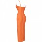 Strappy Sleeveless Striped Over Knee Bandage Dress