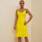 Strappy Sleeveless Frill Midi Bandage Dress