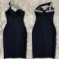 One Shoulder Sleeveless Rhinestone Mini Bandage Dress