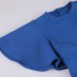 Round Neck Short Sleeve Frill Over Knee Bandage Dress