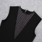 Round Neck Sleeveless Rhinestone Mini Bandage Dress