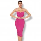 Strappy Sleeveless Plain Midi Bandage Dress