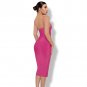 Strappy Sleeveless Plain Midi Bandage Dress