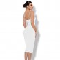 Strappy Sleeveless Plain Midi Bandage Dress