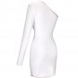 One Sleeve Asymmetrical Mini Bandage Dress