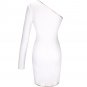 One Sleeve Asymmetrical Mini Bandage Dress