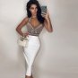 Halter Sleeveless Beaded Over Knee Bandage Dress