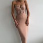 Strapless Drill Chain Midi Bandage Dress