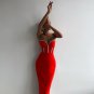 Strapless Drill Chain Midi Bandage Dress